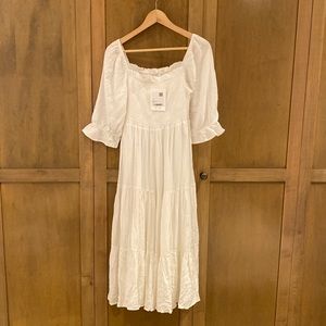Oak and Fort white dress